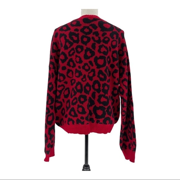 BCBGMaxazria Leopard Animal Print Sweater Size L - Picture 3 of 9
